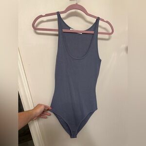 Zara Blue Gray Knit Bodysuit